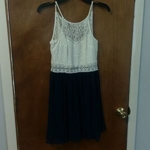 White and Blue Mini Dress